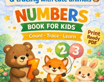 Numbers 1–20 Workbook for Kids | Count Trace Color | Printable PDF | Preschool Learning