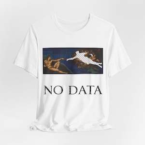 Camiseta unisex antiteísta/atea de la Creación de Adán SIN DATOS Heretiq