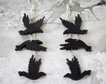 Boucles d’oreilles Murder of Crows - Collection Omens