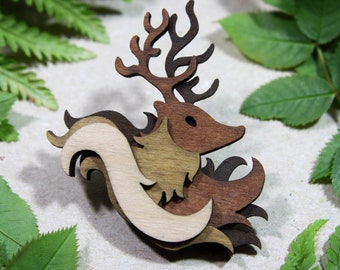 Stag Brooch  - Woodland Collection