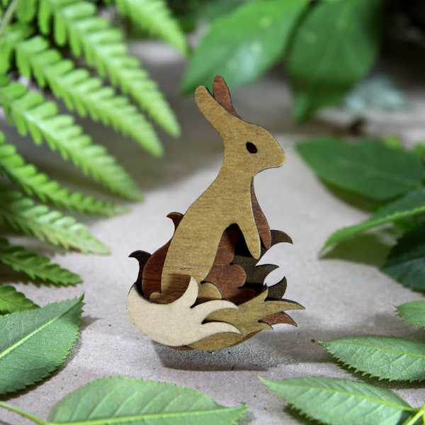 Rabbit Brooch - Woodland Collection