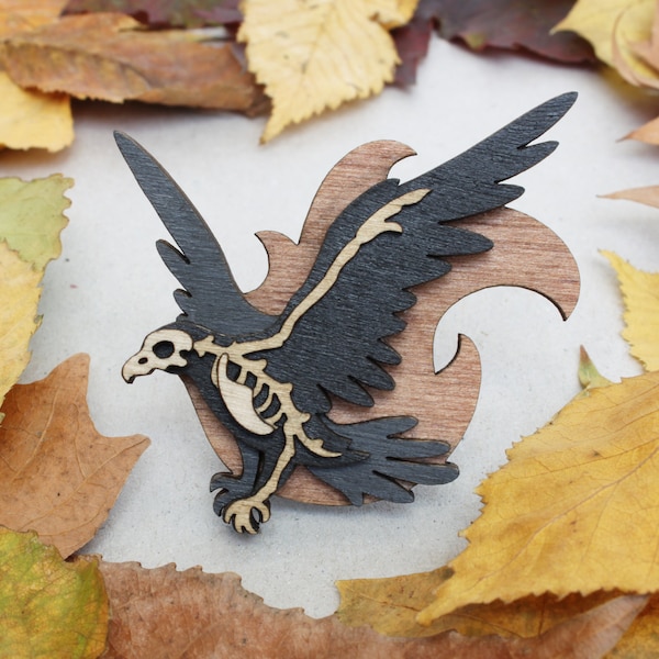 Bird of Prey / Skeleton Brooch - Afterlife Collection