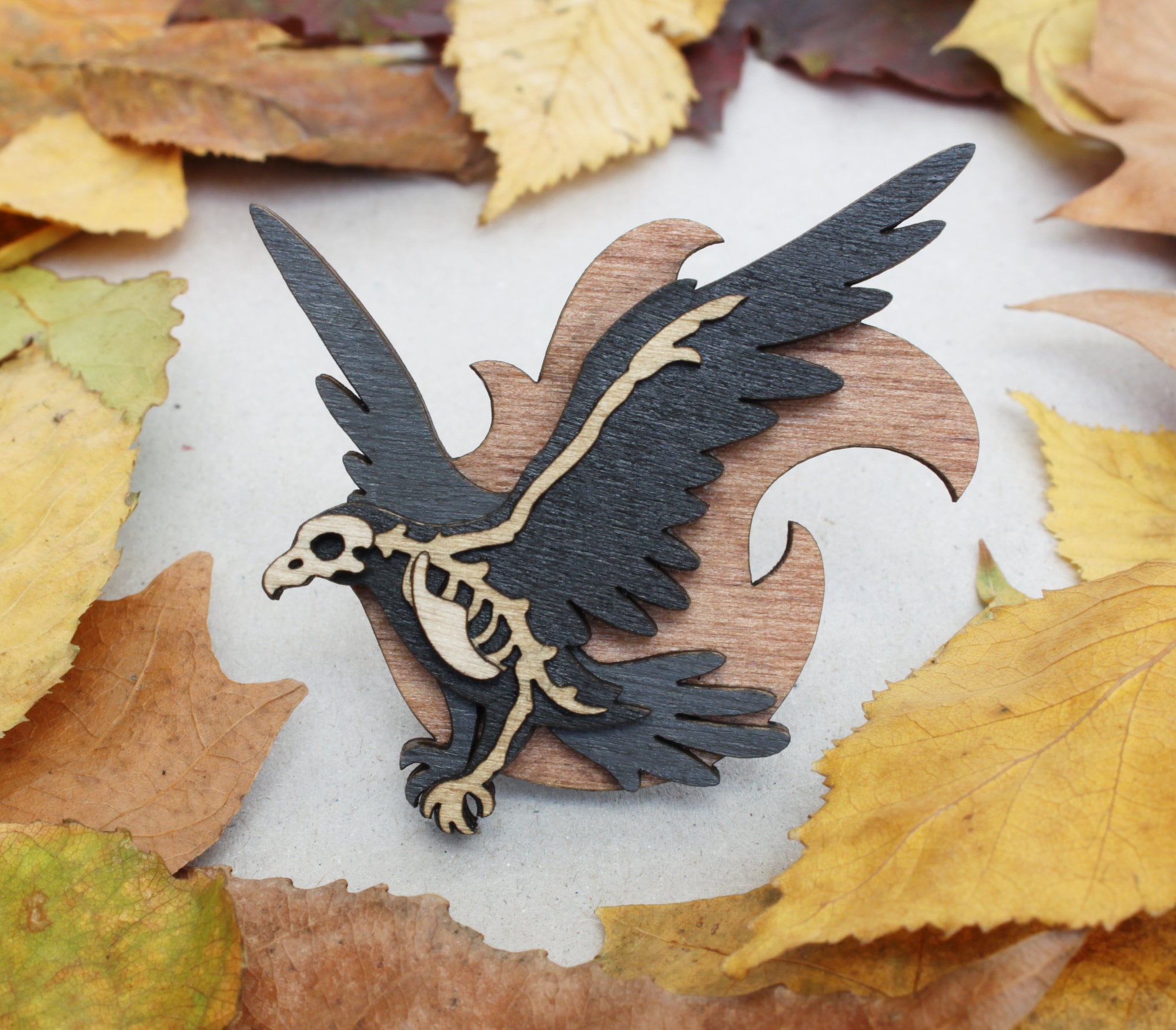 Bird of Prey / Skeleton Brooch - Afterlife Collection - Etsy