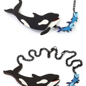 Orca Whale Hunting Necklace Ocean Collection image 3