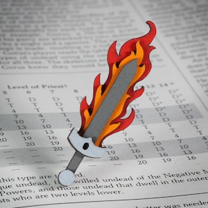 Flaming Sword Brooch - Quest Collection