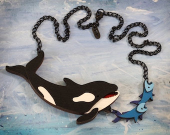 Orca  Whale Hunting Necklace - Ocean Collection