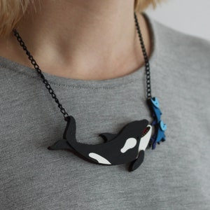 Orca Whale Hunting Necklace Ocean Collection image 2