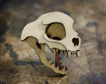 Broche de calavera de gato - Colección Skelly
