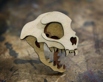 Cat Skull Brooch - Skelly Collection