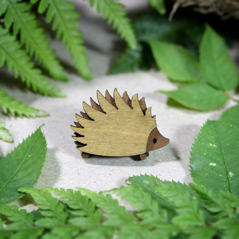 Hedgehog Brooch Woodland Collection image 1