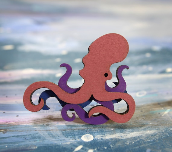 Octopus Brooch Ocean Collection