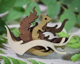 Squirrel Brooch - Woodland Collection