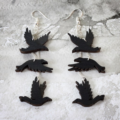 Murder of Crows Earrings - Omens Collection