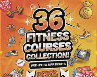 Paquete de 36 cursos de fitness | Programas de entrenamiento y bienestar para construir una marca de fitness rentable