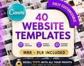 40 Canva Website Templates for MRR & PLR Businesses