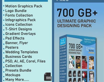 Paquete de diseño gráfico definitivo (más de 700 GB) | Plantillas editables, logotipos, folletos y más