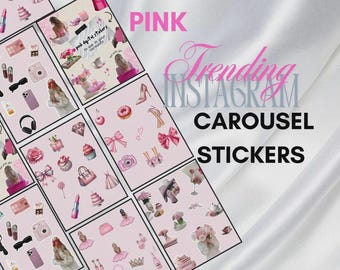 Paquete de pegatinas con temática literaria: 50 pegatinas rosas para lectores (descarga digital)