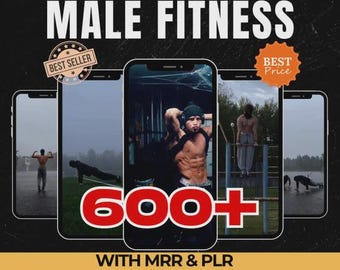 Paquete de Reels de Fitness Masculino (más de 600): Videos de gimnasio sin rostro para Reels, Shorts y TikTok. Descarga digital PLR MRR.