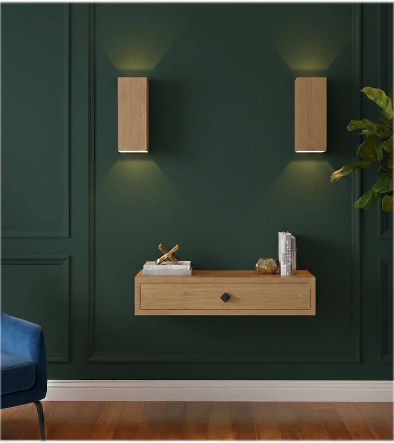 Floating Console Table With Drawer; Modern Wall Mounted Shelf,entryway ...