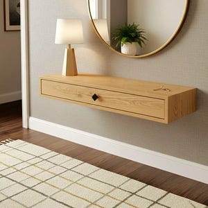 Floating Console Table with drawer; Modern Wall Mounted Shelf,Entryway Organizer, Minimalist Hallway Storage