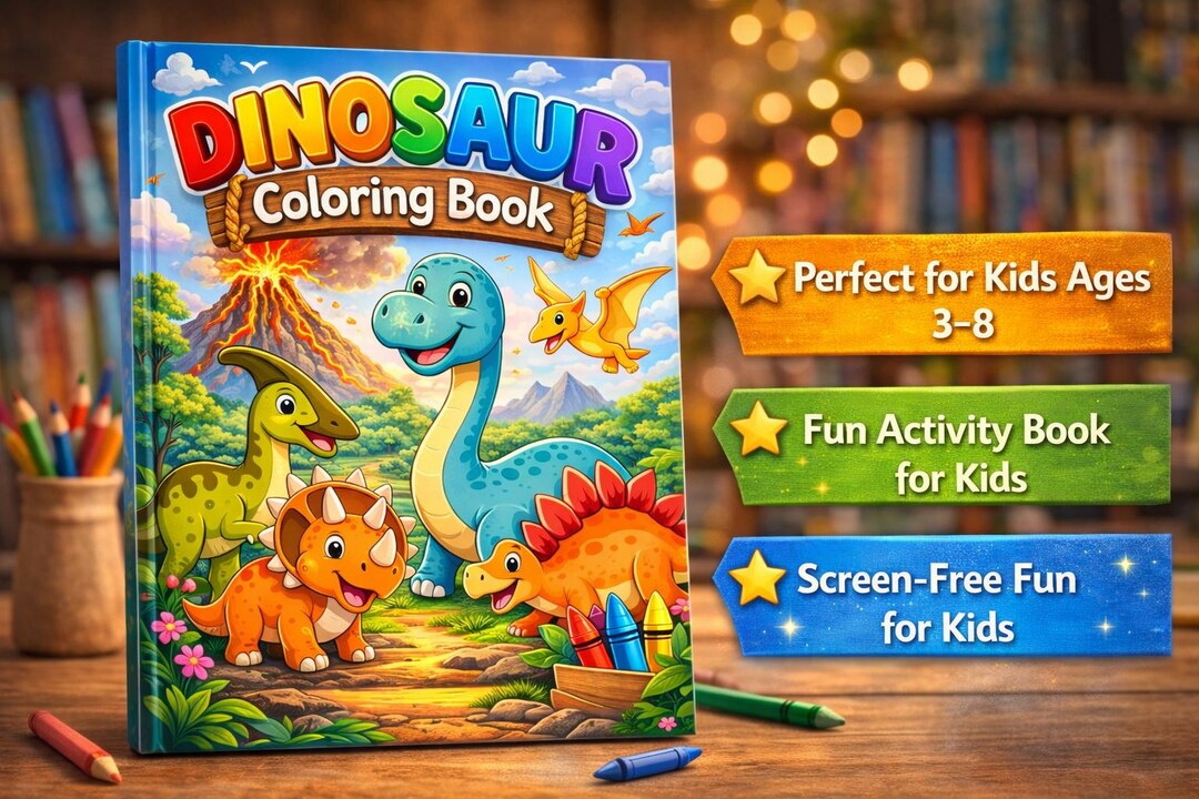 Dinosaur Coloring Pages for Kids Printable | Toddler Dino Coloring Book ...