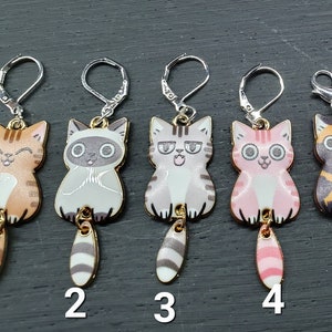 Cat stitch marker, progress keeper, stitch saver for knitting and crochet