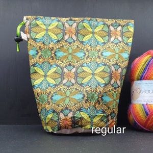 R/M/S/W Jungle tiger project bag for knitting and crochet