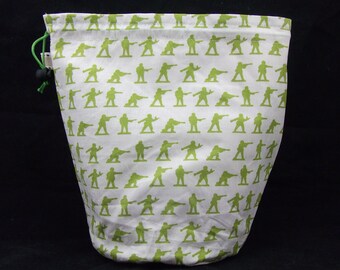 R/M/S/W Toy soldiers project bag for knitting crochet crafts
