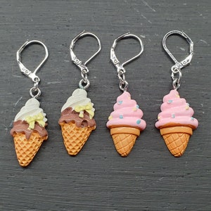 Ice cream stitch marker, progress keeper, stitch saver for knitting and crochet