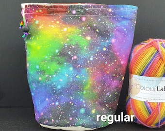 R/M/S/W Colourful Universe project bag for knitting/crochet/crafts