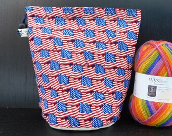 Regular size only USA project bag storage for knitting crochet crafts