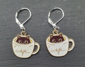 Catfee stitch marker, progress keeper, stitch saver for knitting and crochet