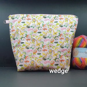 R/M/S/W/DPN Sushi project bag for knitting/crochet/crafts image 3