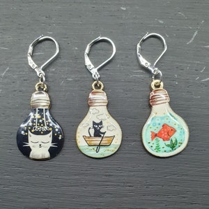Cat stitch marker, progress keeper, stitch saver for knitting and crochet