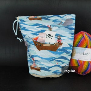 R/M Pirates project bags for knitting crochet crafts storage