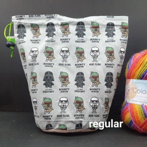 R/M/S/W/DPN SW Mini Characters project bag for knitting/crochet/crafts