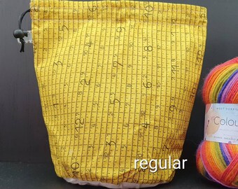 R/M/S Tape measures project bag for knitting crochet crafts storage