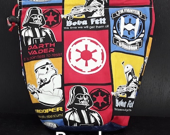 R/M/S/W Boba Fett project bag for knitting/crochet/crafts