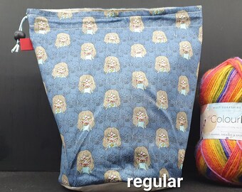 Regular only Reagan project bag for knitting/crochet/crafts