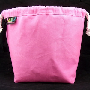 Plain canvas project bag for knitting crochet crafts
