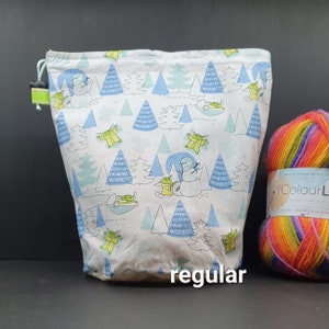 R/M/S/W/DPN The Child Xmas project bag for knitting/crochet/crafts