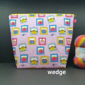 Wedge only Little Miss project bag for knitting/crochet/crafts