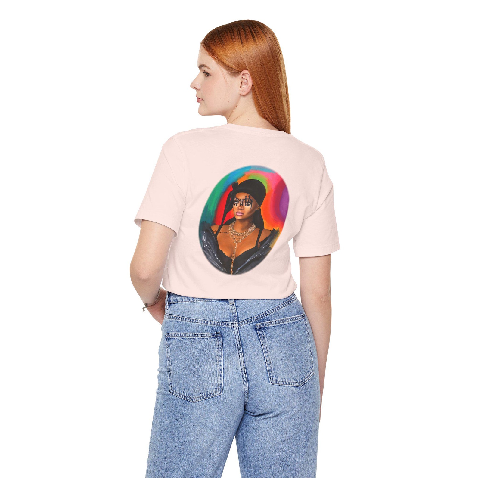 Truth Unisex T-Shirt: Rihanna Portrait Back Print and Gothic Front