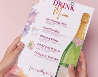 Love Is In Bloom Bridal Shower Bundle | Pastel Garden Invite, Games (Canva Template)