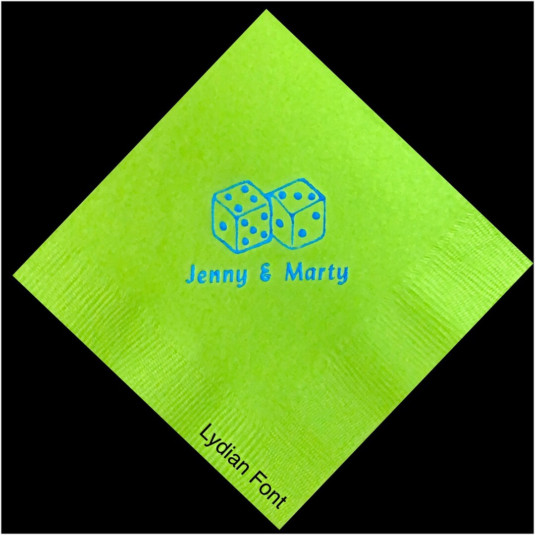 Personalized Luncheon Napkins Custom Imprinted Wedding Etsy