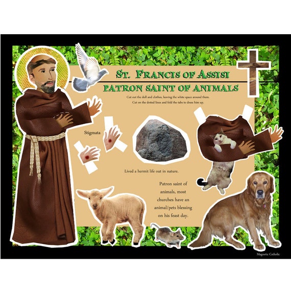 St Francis of Assisi Patron Saint of Animals DIY Craft Project - Etsy Israel St Francis of Assisi Patron Saint of Animals DIY Craft Project - Etsy Israel