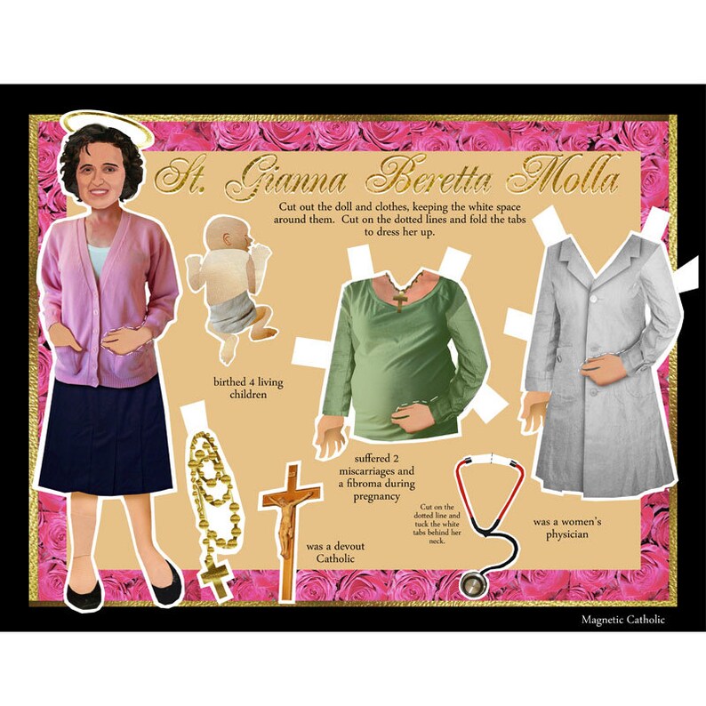 Saint Gianna Beretta Molla DIGITAL download DIY print and cut | Etsy