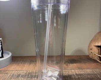 24oz Acrylic Snow Globe Tumbler | Handmade Custom Snowglobe Cup | Gift for Her