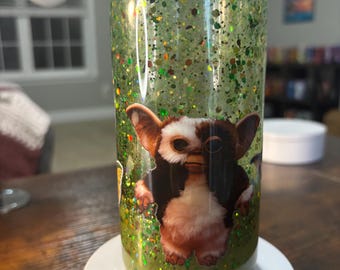 Gremlins Snow Globe Tumbler | 20oz Lava Handmade Movie Fan Cup | Horror Comedy Gift