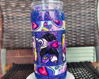 Butterfly Mom Snow Globe Tumbler | 20oz Handmade Boho Mom Cup